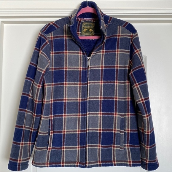 Anchorage Jackets & Blazers - Anchorage Plaid Flannel Shacket Jacket Sherpa Women's M barn coat Chore jacket